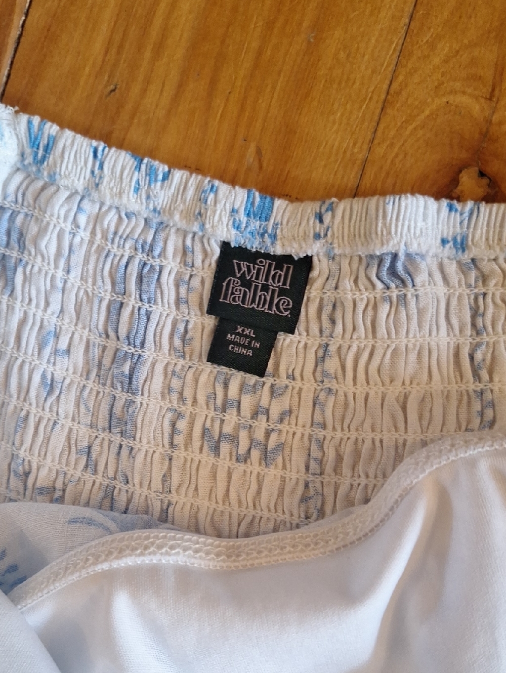 Wild Fable Blue & White Floral 2 Piece Skort Set Linen Blend XXL - Picture 3 of 14
